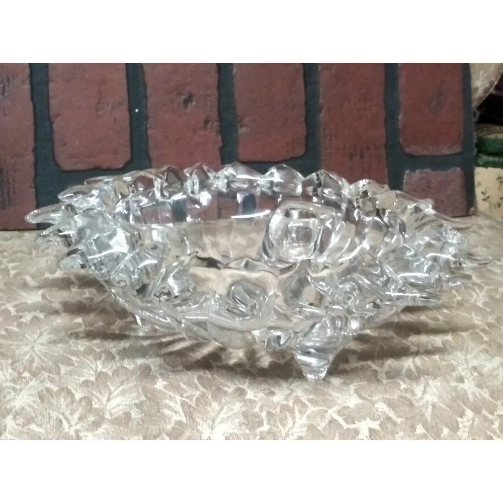 Partylite Candle holder Sun-burst Lead Crystal Made in Germany clear glass 9.5" - Picture 2 of 7
